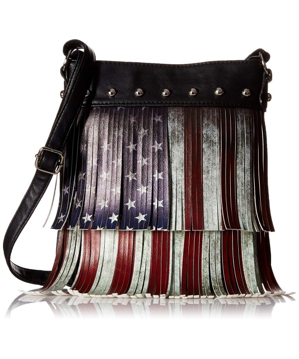 Distressed Vintage Layered American Crossbody