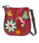 Deluxe Crossbody Hummingbird Burgundy 10 5 10 75