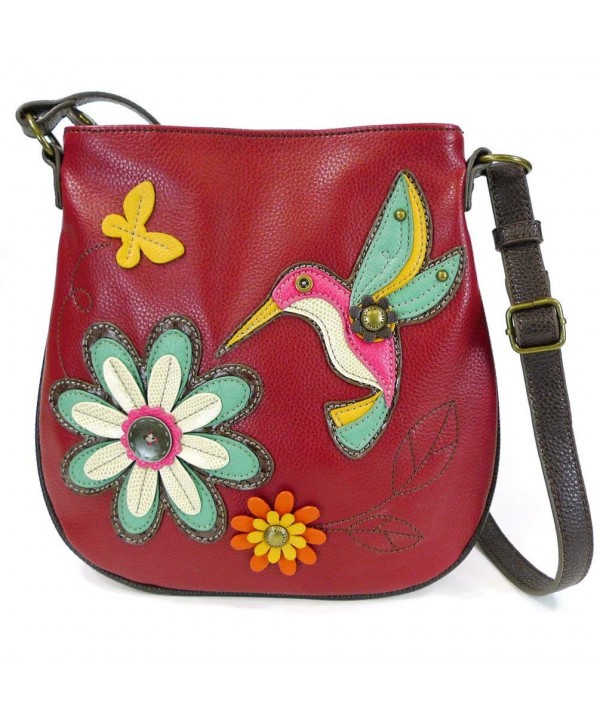 Deluxe Crossbody Hummingbird Burgundy 10 5 10 75