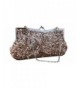 Sequined Baguette Handbags Detachable Champagne