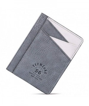 Teemzone Minimalist Wallet Genuine Leather