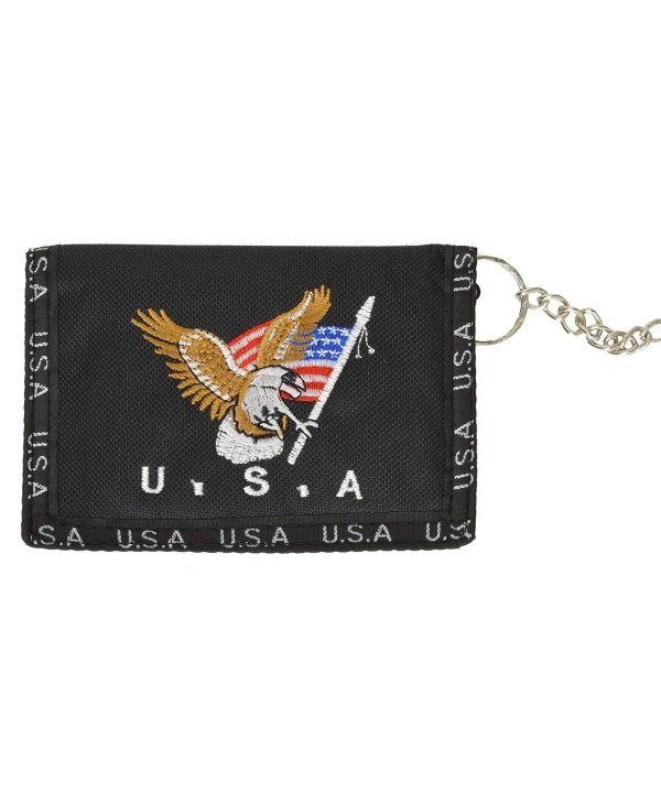 Eagle Nylon Trifold Chain Wallet