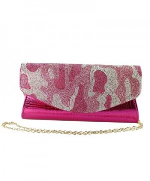 Camouflage Evening Clutch Hot Pink