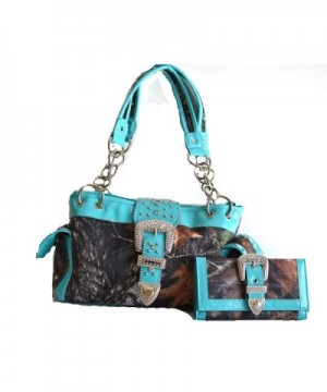 western buckle rhinestone satchel wallet