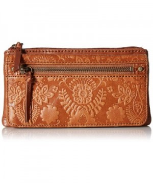 Sanibel Wallet Tobacco Floral Emboss