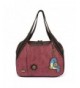 Chala Handbag Shoulder Animal Burgundy