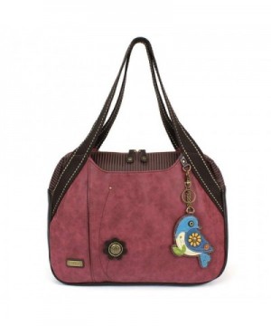 Chala Handbag Shoulder Animal Burgundy