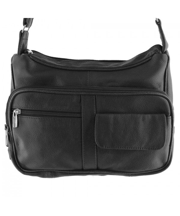 Leather Carrier 1003Black Crossbody Organizer