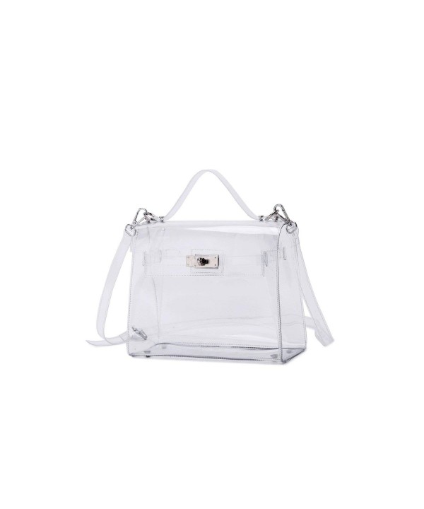 Transparent Shoulder Handbags Bags Silver Hardware