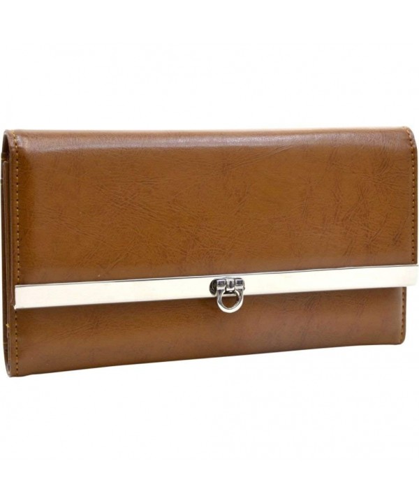 Dasein Classic Leather Tri Fold Checkbook