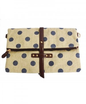 Ladies Patterned Canvas Clutch Handbag