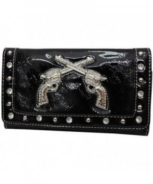 Western Rhinestone Fashion Tri fold Wallet