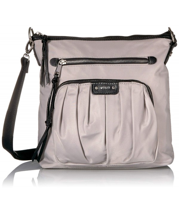 Utiliti Pleated Crossbody Light Grey