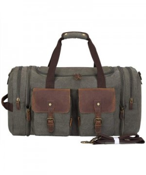 S ZONE Vintage Canvas Geniune Leather