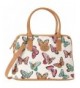 Aurielle Carryland Butterfly Print Dome Satchel