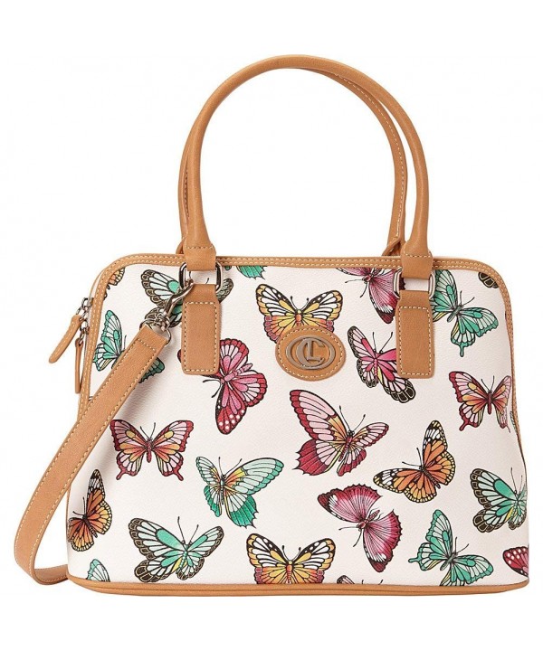 Aurielle Carryland Butterfly Print Dome Satchel