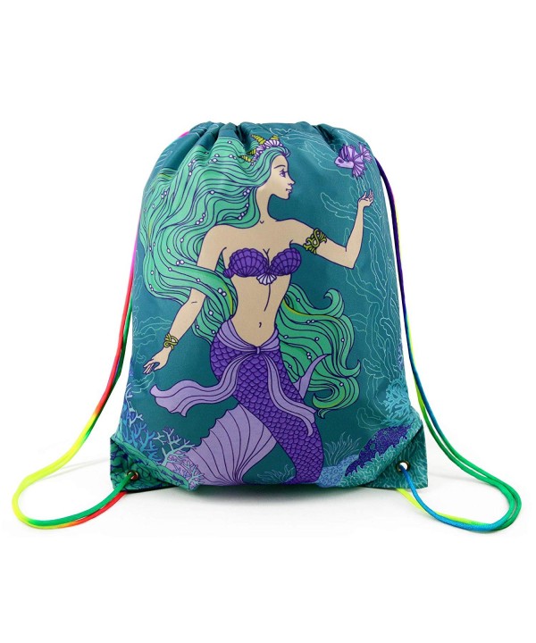 Mermaid Drawstring Teens Backpack School