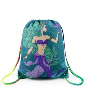 Mermaid Drawstring Teens Backpack School