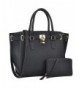 Leather Structured Shoulder Handbags Padlock