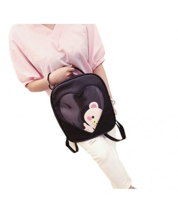 Leather Backpack Plastic Transparent School