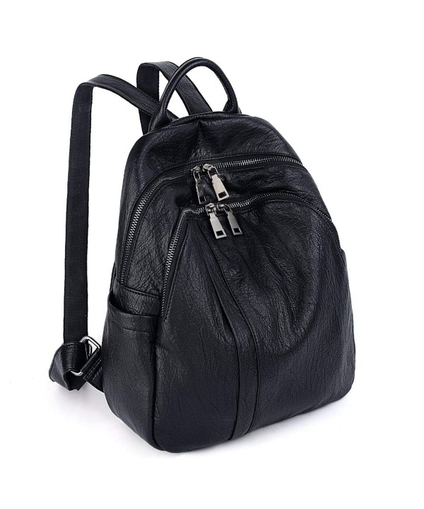 UTO Backpack Leather Rucksack Shoulder