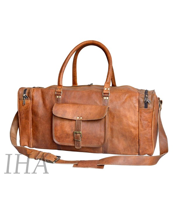 IndianHandoArt Leather Duffel Women Weekend