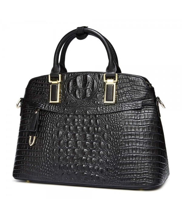 Genuine Top Handle Embossed Crocodile Handbags