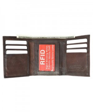 Trifold Leather Wallet Blocking Marshal