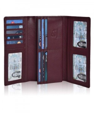 Leather Checkbook Wallets Credit Estalon