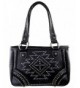 MW177 8247 Montana West Southwestern Satchel Black