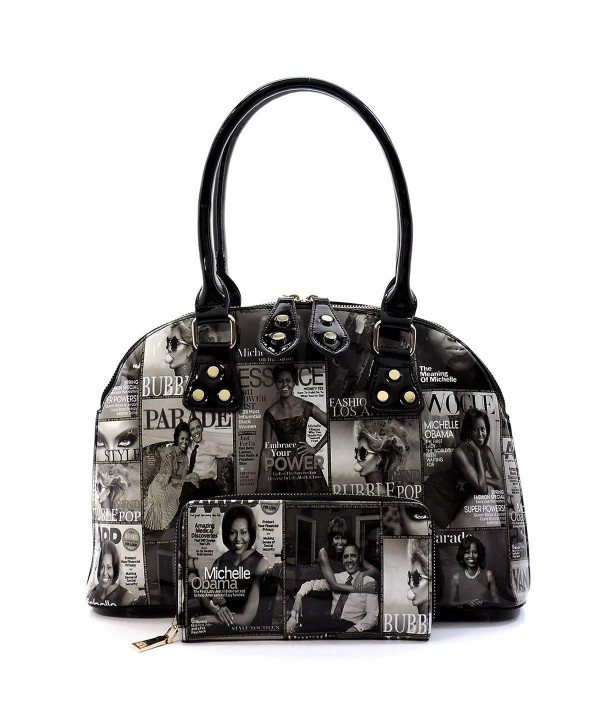 Magazine Collage Satchel Michelle Handbag