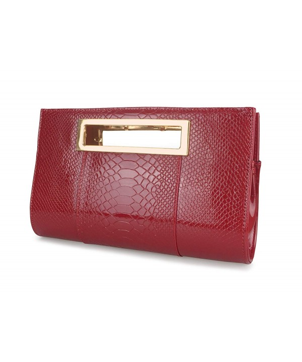 Hoxis Classic Crocodile Shoulder Burgundy