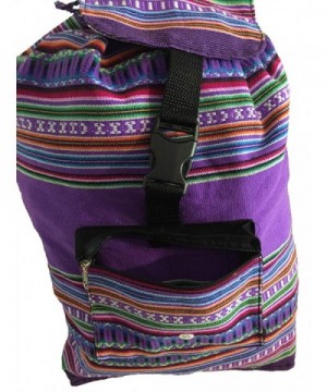 Peruvian Arts PABP PURRNBW Backpack Purple Rainbow