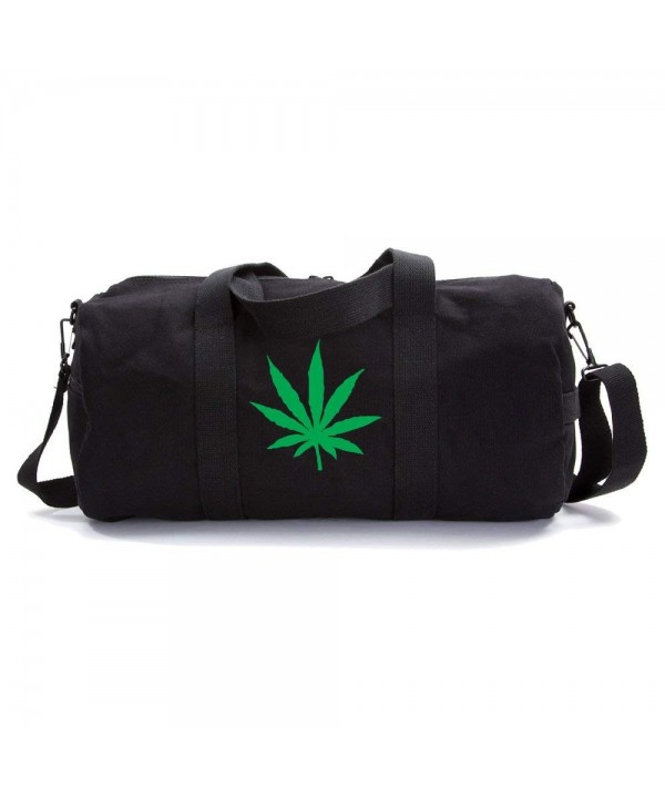 Marijuana Heavyweight Canvas Duffel Black