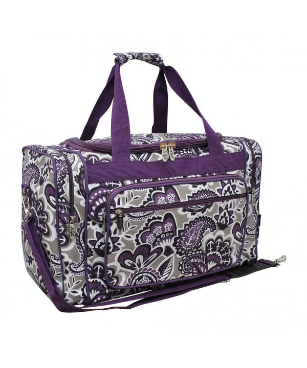 Purple Paisley NGIL Canvas Duffle