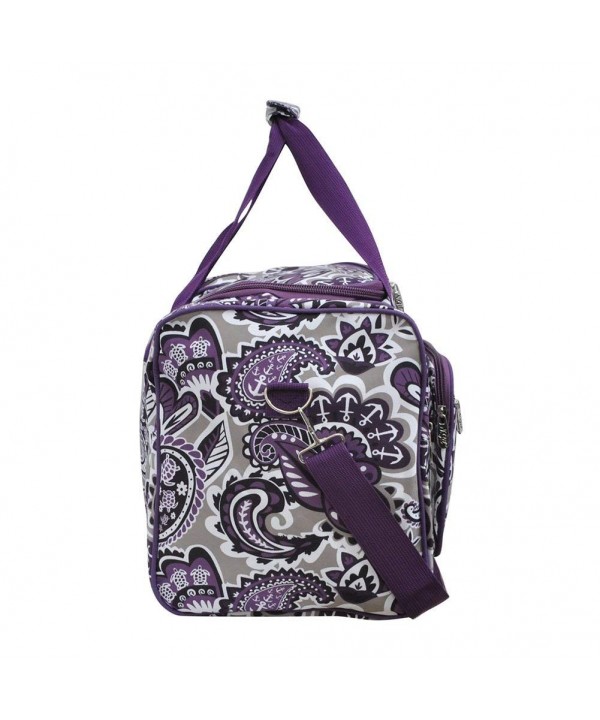 Purple Paisley Canvas Carry on 20