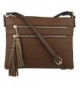 BRENTANO Multi Zipper Crossbody Handbag Accents