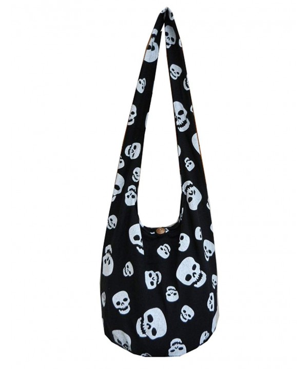 Skull Hippie Cotton Crossbody Messenger