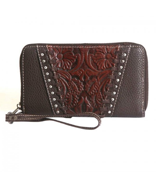 Montana West Accordion Wristlet Whipstitched