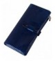 Leather Wallets Zippered Closure Sapphire