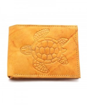 Bifold Compact Leather Wallet Embossed