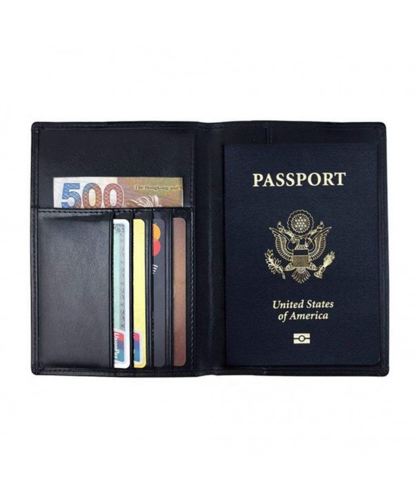Genuine Leather Passport Holder Bifold