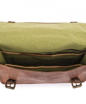 Teakwood Leather Messenger Business Briefcase