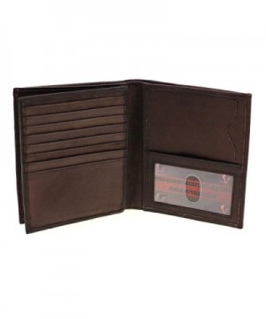 Men's Leather Hipster Center Flap Bifold Wallet - Multiple Colors ...