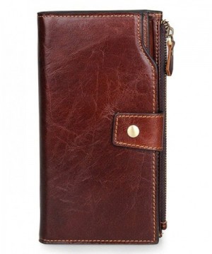 SAIERLONG Coffee Cowhide Wallet Multiple