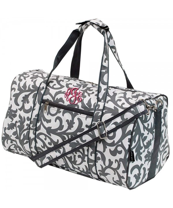 Personalized Damask Medium Travel Duffle