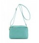 Triple Zip Small Crossbody Turquoise