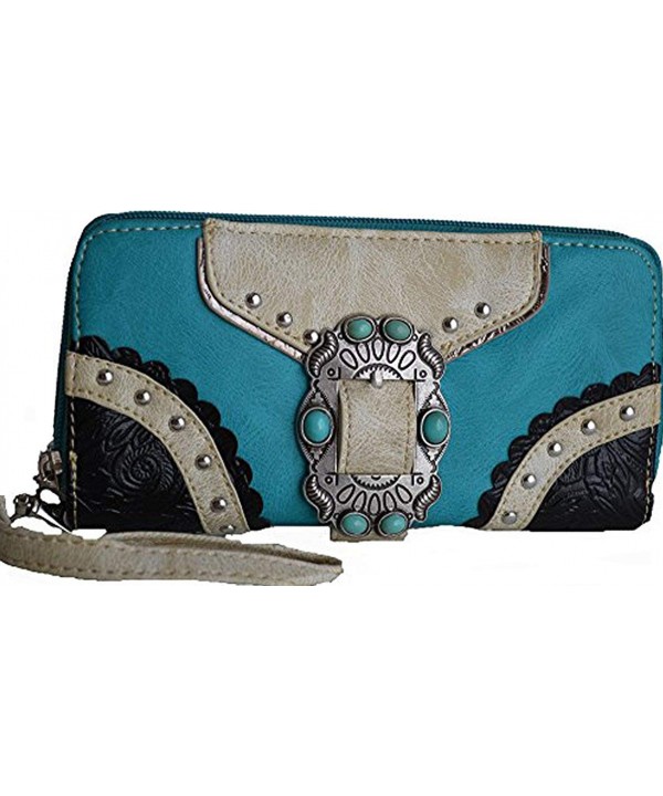 Western Buckle Turquoise Cowgirl Clutch