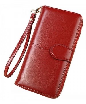 Womens Wallet Leather Holder Zipper