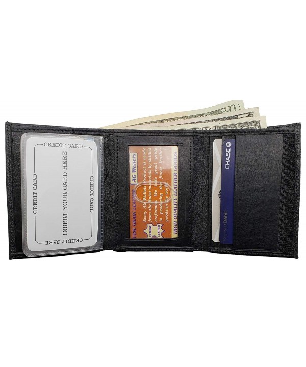 AG Wallets Leather Tri fold Closure